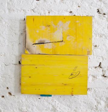 Ernst Koslitsch U.F.O_yellow wood _60x70cm