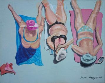Jasna Herger On the Beach 2014 Acryl auf Leinwand 24 x 30 cm (1)